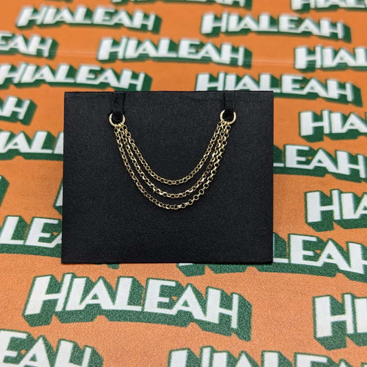 Hialeah 1mm Diamond Cut Rolo Tripple Chain No. 13 Gelbgold