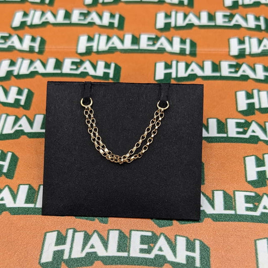 Hialeah 1,5mm Oval Rolo Double Chain No. 15 Gelbgold