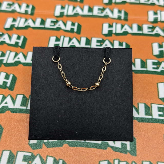 Hialeah Beaded Cable Chain No. 26 Gelbgold