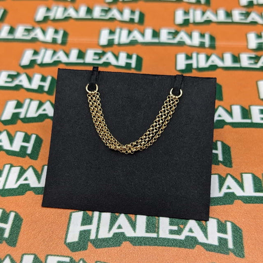 Hialeah 1,1mm Rolo Tripple Chain No. 19 Gelbgold