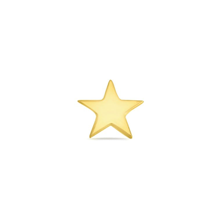 NorVoch Flat Star 14k Gelbgold Threadless