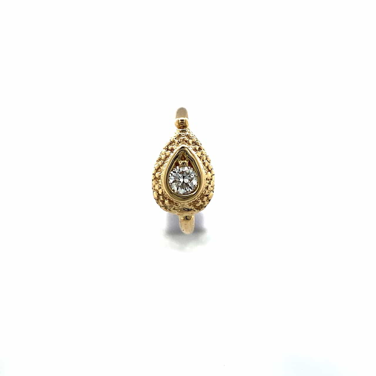 BVLA Diamond Nanda Pear Seamring 1x6,5mm Gelbgold
