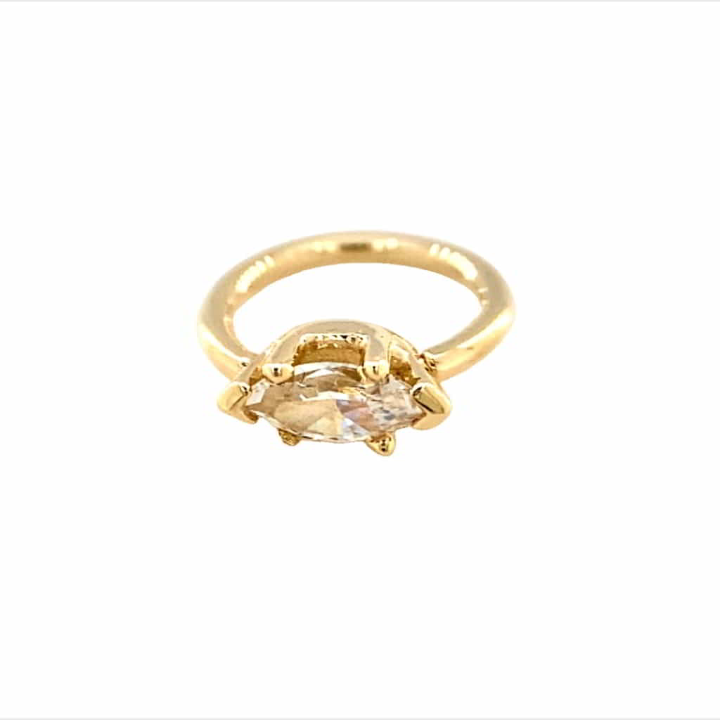 NorVoch Marquise 6 Prong Seamring Crystal 18g Gelbgold